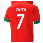 Camisetas De Futbol Selección Marruecos Copa Mundial 2022 Hakim Ziyech 7 Primera Equipación